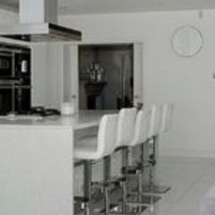 Five cream kitchen bar stools