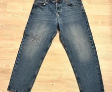 Blue Relaxed Fit Jeans W36 L30 Stretch Denim