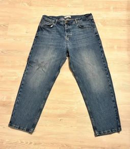 Blue Relaxed Fit Jeans W36 L30 Stretch Denim