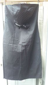 Bandeau Black Dot Dress