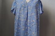 Aodemo blue pattern top, Size 2XL / 20, BNWT