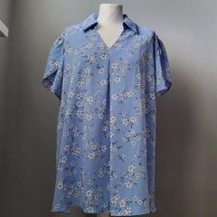 Aodemo blue pattern top, Size 2XL / 20, BNWT
