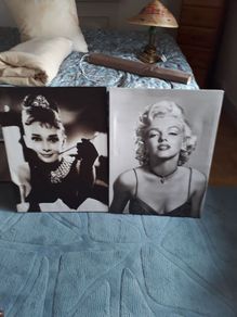 Marilyn Monroe and Audrey Hepburn canvas
