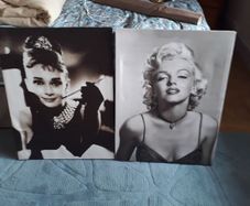 Marilyn Monroe and Audrey Hepburn canvas