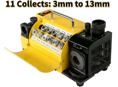 Drill Bits Sharpener MR-13A MR-13B MR-20G Sharpening Angle Grinder W/ 11PCS 18 PCS ER20 ER25 Collects for Cutter Grinding