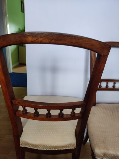 Two wooden chairs