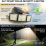 Solar Lights Outdoor, Upgraded 286 LED Motion Sensor Security Light with 360 Wide Lighting Angle, Easy to Install, IP65 Waterproof Durable Solar Powered Flood Lights for Outside Image 2