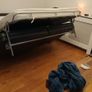 2-Seater Black Leather Pull-Out Sofa Bed / Sleeper Couch Image 2
