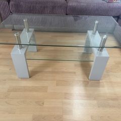 Glass coffee table