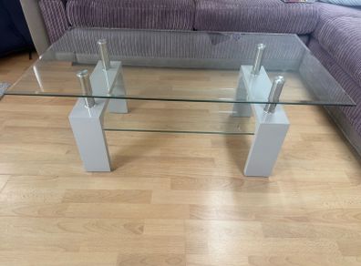 Glass coffee table