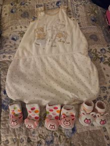 Baby sleeping bag  and socks