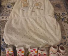 Baby sleeping bag  and socks