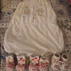 Baby sleeping bag  and socks