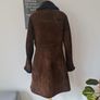 Vintage 1960s-70s Julian Vard chocolate brown sheepskin ladies coat Made in Ireland M L Image 4