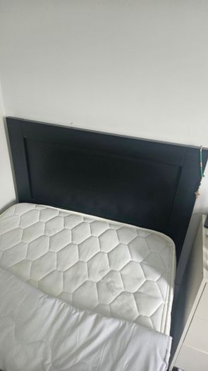 Single bed Black Wooden Frame x 2