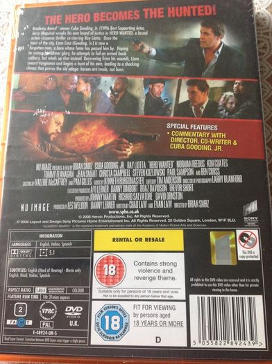 Hero W4nted.   DVD film.