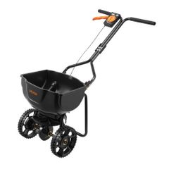 Push Lawn Spreader, 3m Spreading Width, Broadcast Spreader with 59kg Load Capacity & 10 in All-Terrain Tires, Walk-Behind Garden & Lawn Broadcast Spreaders for Seed Fertilizer Weed Control