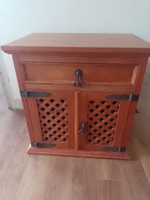 two pine bedside lockers