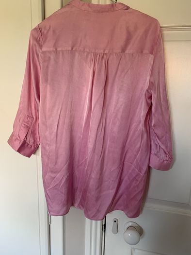 Baby pink long silk Caliban blouse (size 40)