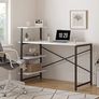 Small Computer Desk with Shelves 100x50x98 cm, Home Office Desk, Study Writing Office Table, 4 Tier Shelf, White (FREE SHIPPING) Image 5