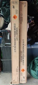 2 x Empty ex-army 2.75 IN Rocket Crates ammunition boxes