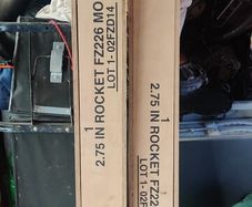 2 x Empty ex-army 2.75 IN Rocket Crates ammunition boxes