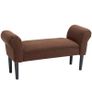 Bench Banquette Contemporary Design curved armrests Great Comfort 102L x 36l x 51H cm Brown Image 2