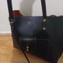 black leather tote bag Image 2