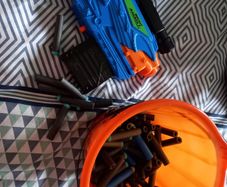 Gun + Rifl target shot + normal gun toy.