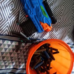 Gun + Rifl target shot + normal gun toy.