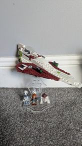 Star wars Lego Obi wan Jedi star fighter with display stand