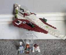 Star wars Lego Obi wan Jedi star fighter with display stand
