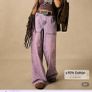 Estelle Shein Light Purple Wide Leg Jeans Size UK 14 Image 5