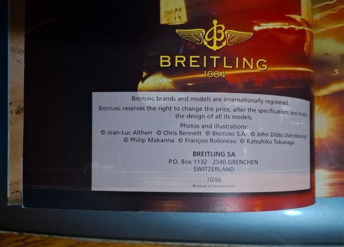 Breitling 1996 catalogue