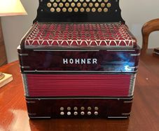 Hohner 3-Row Button Accordion - GCF - Vintage