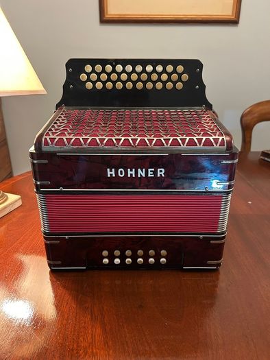 Hohner 3-Row Button Accordion - GCF - Vintage