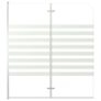 Bath Enclosure 120x140 cm Tempered Glass Stripe Image 2