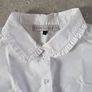 White Cotton Button- up Shirt Front, Size L Image 2