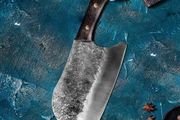 Cleaver Knife Stainless Steel Wood Handle Kitchen Butcher  by Di'Casteel