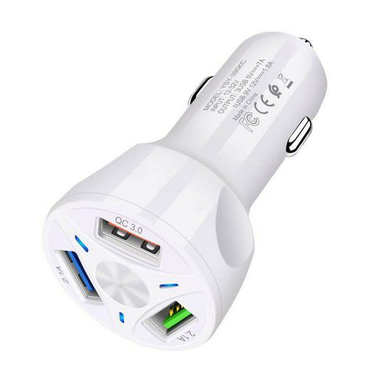 QC 3.0 Car Triple USB Phone Quick Charger 30W (Brand New/Warranty)