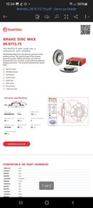 Brake disc brembo max and pads
