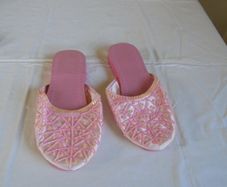 Ladies Pink Beaded Mules for Sale