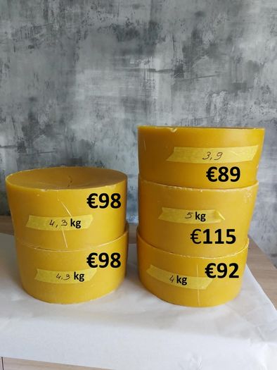 Raw Beeswax Blocks (May need one more filtering for premium candle or cosmetic use.)
