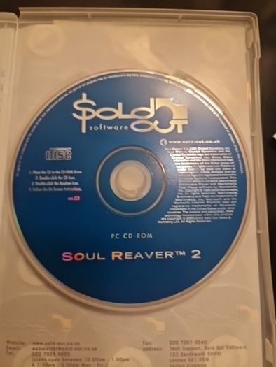 Pc Cd Rom Soul Reaver 2 The legacy of Kain series Games Original