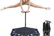 42 Foldable Mini Rebounder Trampoline, Home Fitness Trampoline for Adults, Indoor Exercise Jumper, No Installation Required and Portable