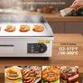 Commercial Electric Griddle, 655 x 400 mm, 4000W, 50-300C Adjustable Temp Control, Stainless Steel Countertop Flat Top Grill with 2 Spatulas, 2 Brushes, and 4 Foot Pads, for Steak(NO PLUG) Image 5