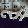 Silver 925, pendant "Seahorse" with rhinestones. Image 7