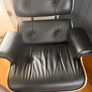 Replica Eames - Iconic Lounge Chair and Ottoman - Rosewood & Black Leather Image 5