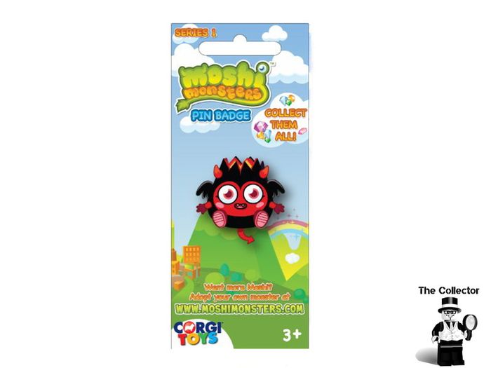 Corgi Moshi Monsters Series 1 Pin Badge Diavlo Brand New In Packet