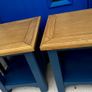 2 Marine Blue Lamp tables Ex display Image 2